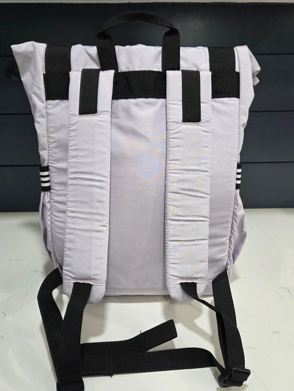 Adidas YOLA II Backpack Training Bag Lavender Roll-Top Backpack NWT - Picture 4 of 11